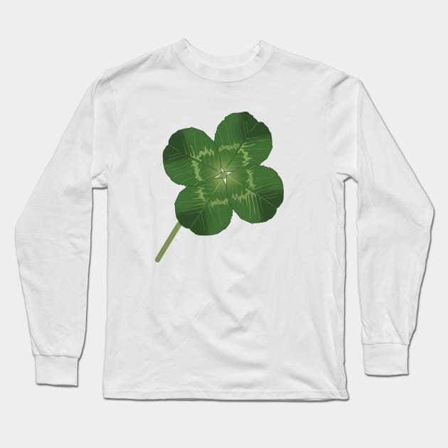 4 Leaf Colver Long Sleeve T-Shirt by Spirit-Dragon